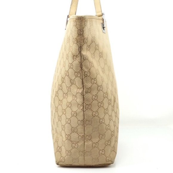 Auth Gucci Tote Bag Beige Canvas #5942G68 - Picture 3 of 9